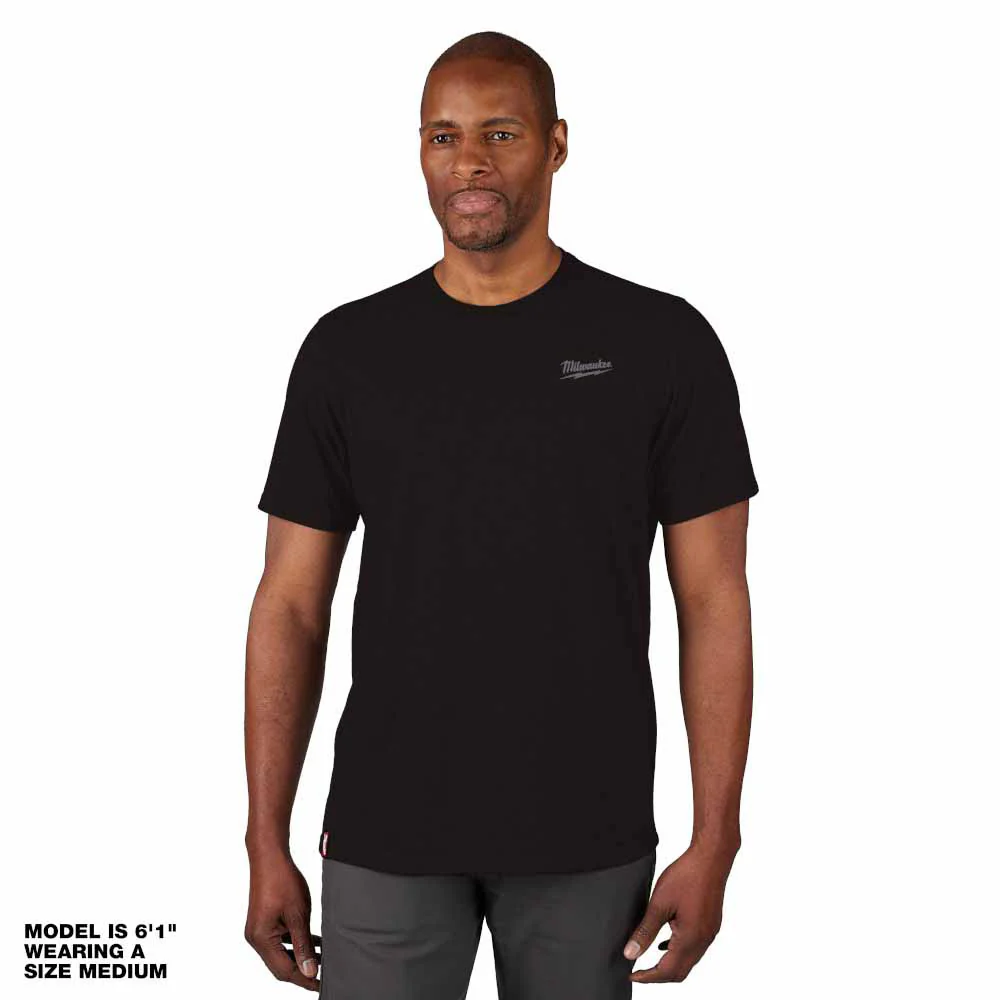 Milwaukee 603B Hybrid Work Tee - Short Sleeve - Black - Toolusup