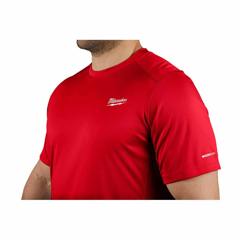 Milwaukee 414R WORKSKIN Lightweight Performance Shirt - Short Sleeve - Red - Toolusup