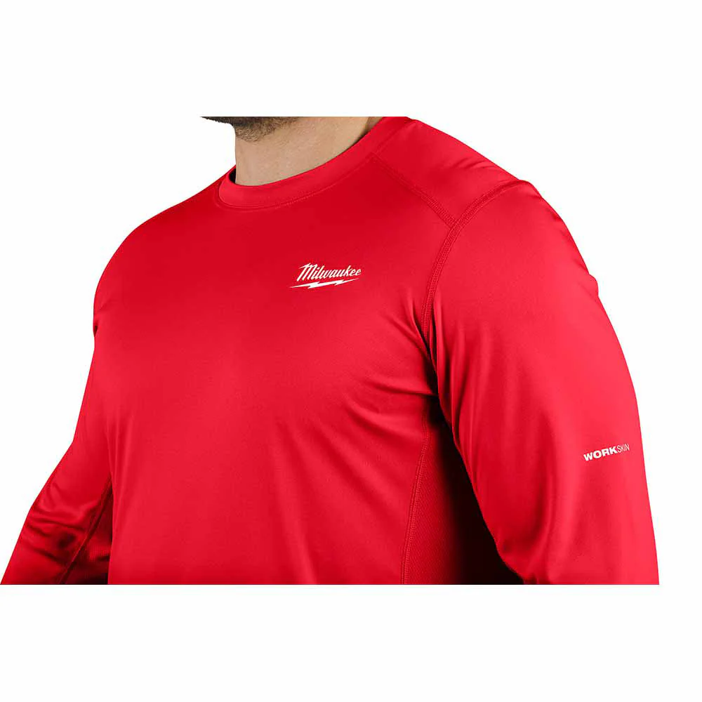 Milwaukee 415R WORKSKIN Lightweight Performance Shirt - Long Sleeve - Red - Toolusup