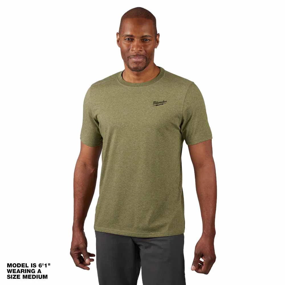 Milwaukee 603GN Hybrid Work Tee - Short Sleeve - Green - Toolusup