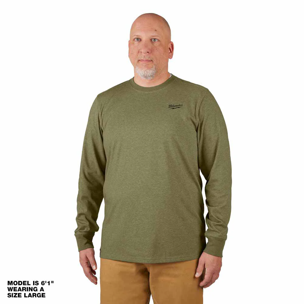 Milwaukee 604GN Hybrid Work Tee - Long Sleeve - Green - Toolusup